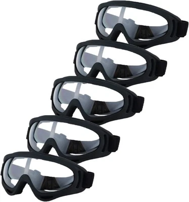 Paquete de 5 gafas - Gafas de montar negras/transparentes para motocross ATV Foto 1 de 4