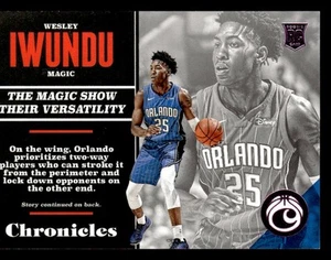 2017-18 Panini Chronicles #122 Wesley Iwundu Pink Rookie #d /99! ORLANDO MAGIC - Picture 1 of 2