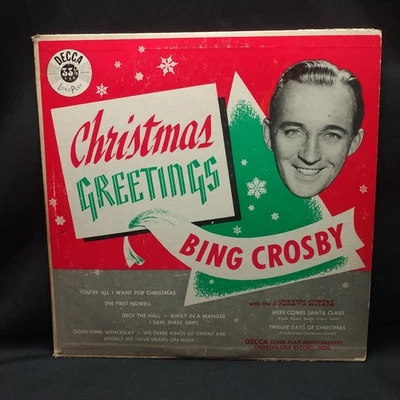Bing Crosby - 10" LP 33 RPM Decca 1st Press - Christmas Greetings - Image 1 of 4