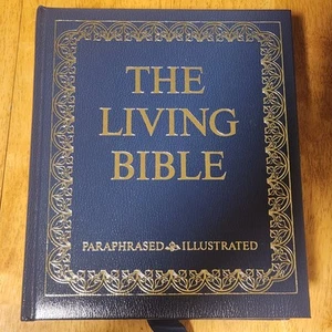 THE LIVING BIBLE Deluxe Edition Paraphrased Illustrated 1973 Tyndale Padded HC s - Bild 1 von 10
