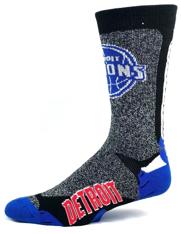 Detroit Pistons Basketball Downtown w/o Embroidered Logo Deuce Crew Socks Cover