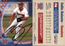 Collin Balester Signed 2007 Grandstand Eastern  TP  Card Auto AU