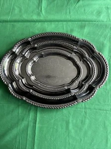 3er Set Tablett Verschiedene Größen, Große 45 X 32cm,34x 25 Cm, 24X 17 cm Oval - Bild 1 von 3