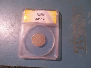 1868 Shield Nickel ANACS G6 - Picture 1 of 4