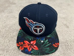 RARE 🔥 Tennessee Titans Hawaiian Print New Era Hat Adjustable 9Fifty - Picture 1 of 6