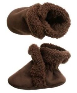 Gymboree MISCHIEVOUS MONKEY Brown Sherpa Infant Baby Crib Shoes Bootie Boots 01