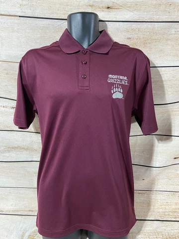 University of Montana Griz Short Sleeve Shirt Size Medium Mens Maroon Top S/S M Cover