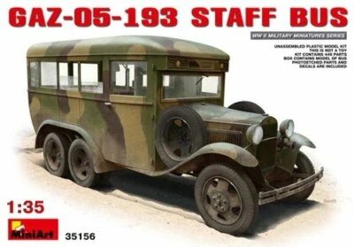 Gaz-05-193 Staff Bus Plastic Kit 1:35 Model MINIART - Immagine 1 di 4
