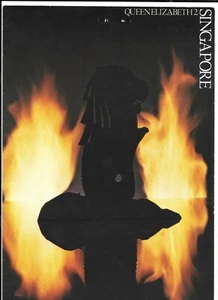 Vintage Cruise Ship Dinner Menu RMS QUEEN ELIZABETH 2 QE2 1983 Singapore Cover - Picture 1 of 2