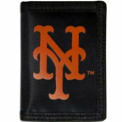 New York Mets Trifold Nylon Wallet MLB Licensed Baseball - Image 1 of 2