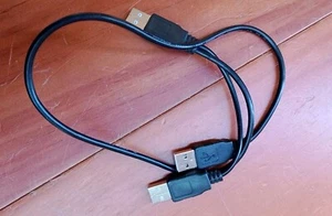 Standard USB A Plug Y Splitter Cable 23 Inches - Picture 1 of 2