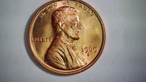 1969s Uncirculated Red Lincoln Penny with "S / S" mint mark and DDO errors - Picture 1 of 11