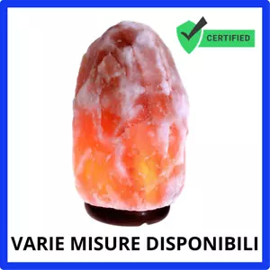 lampada di sale DELL'HIMALAYA rosa per comodino da terra tavolo 3 4 6 9 VARI KG - Foto 1 di 11