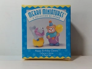 Vintage Hallmark Andenken Ornament Merry Minatures Happy Birthday Clowns - Bild 1 von 3