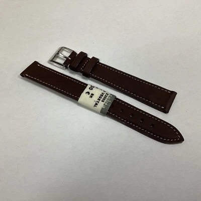 COBRA Bracelet de Montre 16MM - cuir Veau Marron - NEUF - Photo 1/4