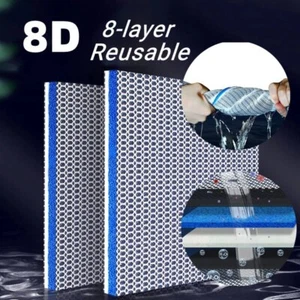 8-Fold Aquarium Filter Sponge Foam Biochemical Cotton Fish Tank Accessories Blue - Picture 1 of 14