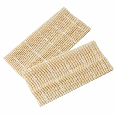 THY TRADING Natural Bamboo Sushi Making Rolling Mat 9.5" x 9.5" (Pack of 2)