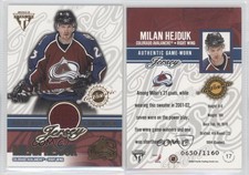 2002-03 Pacific Private Stock Titanium Authentic Game-Worn Jerseys Milan Hejduk