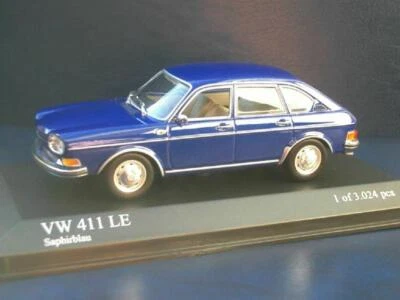 Volkswagen VW 411 LE Modellino Minichamps In 1:43 Blu Saphir 400051100 Nuovo - Immagine 1 di 2