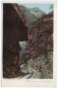Postal vertical UDB 1903 Hanging Rock Clear Creek Canyon Colorado CO sin publicar - Imagen 1 de 10