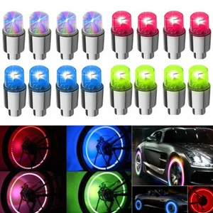 4pcs 12V Auto Wheel Tire Tyre Air Valve Stem LED Light Caps Cover Accessories - Picture 1 of 18