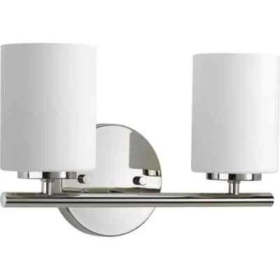 Progress Lighting Replay 2-Light Polished Nickel Modern Bathroom Vanity Light - Image 1 of 4