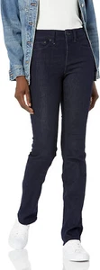 NYDJ Women's Misses Marilyn Straight Denim Jeans, Black BDM, 8 - Picture 1 of 2