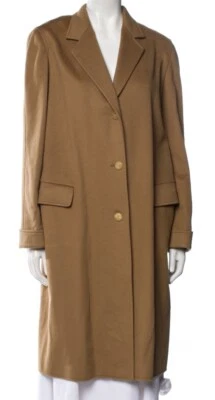 Donna Karan Coat Trench Cashmere Brown Tan Sz Large gyuh - Image 1 of 4