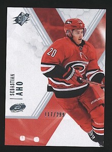 2021-22 Upper Deck SPx SEBASTIAN AHO #20 Base Card 117/299 Carolina Hurricanes