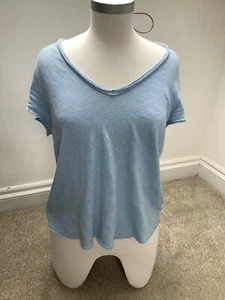 American Vintage soft blue Tee shirt size S cap sleeve NWT - Picture 1 of 4