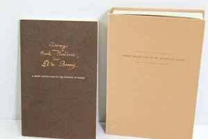 1977 NICO ISRAEL A SHORT INSTRUCTION IN THE BINDING OF BOOKS BY Dirk de Bray - Picture 1 of 9