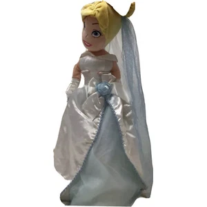 Cinderella Doll Blonde Bride Wedding Dress Sewn Eyes Disney Plush 21" Toy Lovey - Picture 1 of 12
