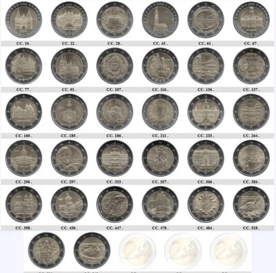 Germany 2 euro full Commemorative coins set 2006 -2025 year 32 coins UNC - Image 1 of 4