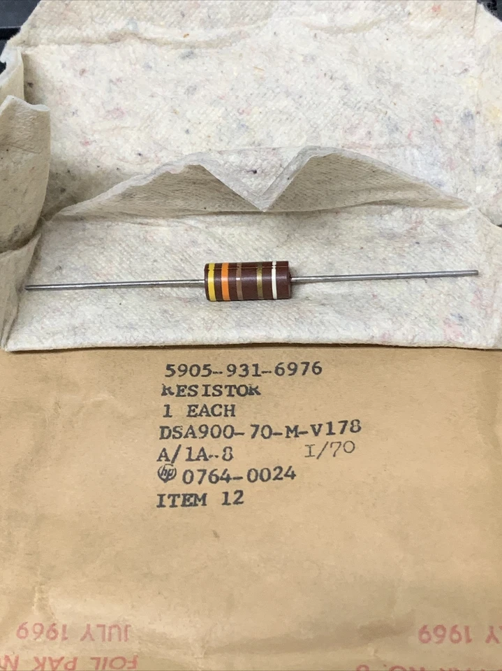 RESISTENCIA HEWLETT-PACKARD 0764-0024, FIJA, PELÍCULA Foto 1 de 1