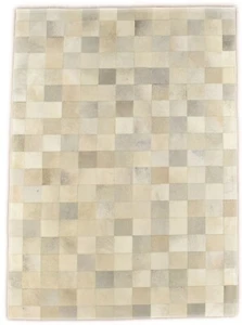 KUHFELL RINDER FELL TEPPICH HELLGRAU PATCHWORK ca. 180 x 120 cm COWHIDE RUG - Bild 1 von 6