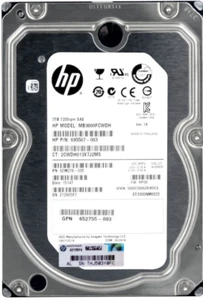 FESTPLATTE HP 695507-003 MB3000FCWDH 3TB 7.2K 128MB SAS-2 3.5'' - Bild 1 von 3