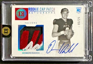 DESMOND RIDDER 2022 Panini Encased Sapphire Rookie Cap Patch Autograph RC 06/25 - Picture 1 of 2