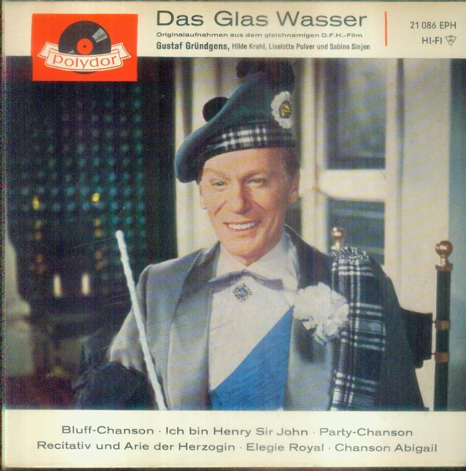 7" Chansons Aus Dem Film "Das Glas Wasser" (Gustaf Gründgens) - Bild 1 von 1