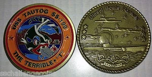 USS Tautog SS 199 U-Boot Challenge Coin Terrible T DBF Sub USN - Bild 1 von 1