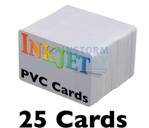 25 hochwertige Tintenstrahl PVC Karten - für Epson & Canon Tintenstrahldrucker - Bild 1 von 5