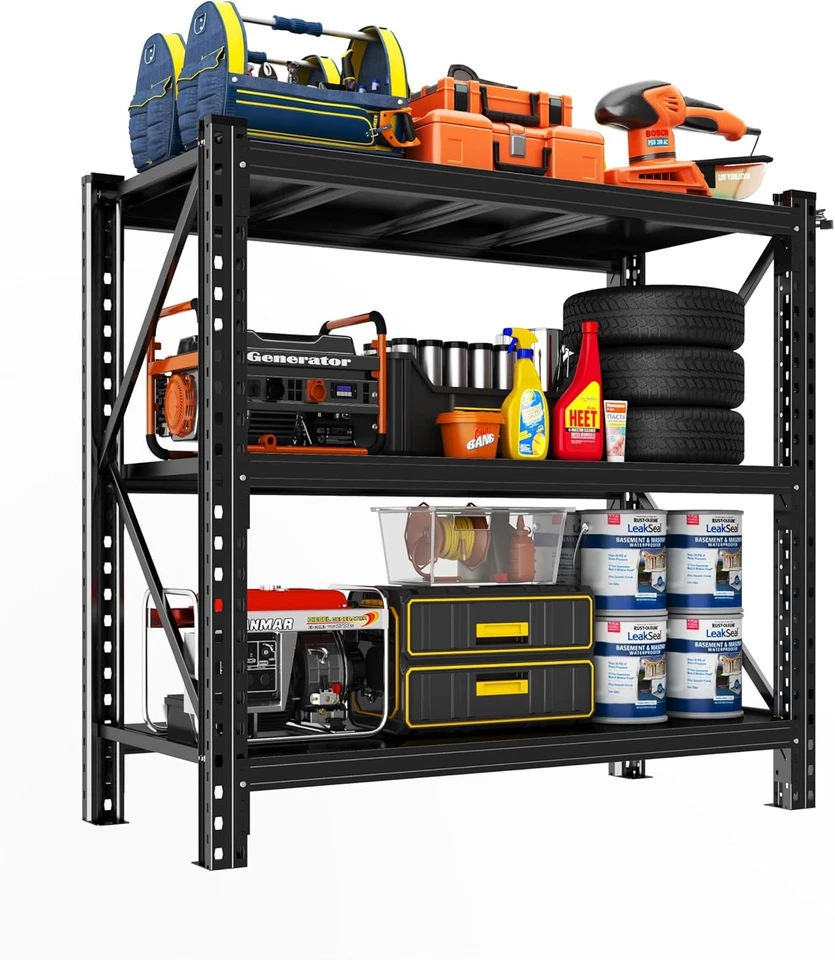 Estantes de almacenamiento de garaje de metal, estante de gran capacidad, estantería de metal de alta resistencia Foto 1 de 4