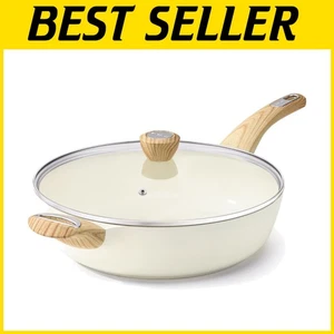 Induction-Compatible 10.5 Inch Frying Pan, Non Toxic Ceramic Nonstick Skillet - Picture 1 of 9