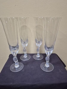 Igor Carl Faberge - Kissing Dove - 4 Champagne Flutes - Picture 1 of 11