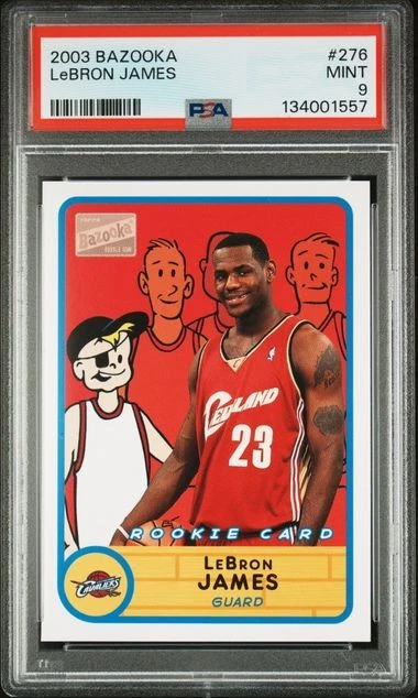 2003 BAZOOKA #276 LEBRON JAMES RC PSA 9 - Image 1 of 1