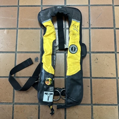 Mustang Survival Corp Inflatable PFD HIT Auto Hydrostatic Harness Adult Yellow  - Image 1 of 4