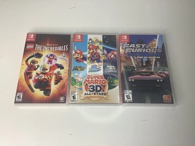 Lot Of 3 Nintendo Switch Video Games Super Mario 3D All Stars TESTED WORKING - Image 1 of 4