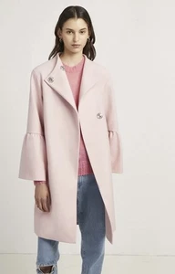 manteau long French Connection rose en laine et cashmere taille S - Imagen 1 de 2