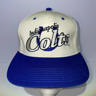Gorra Drew Pearson Indianapolis Colts Vintage Snapback Blanca Clásica Deletreada Foto 1 de 4
