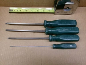 S-K Tools USA 4-Piece Green Torx Screwdriver Set / Lot T10 +T25 + T27 + T30 - Picture 1 of 6