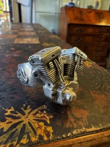 Rare Motorcycle Engine Knuckle Head Sterling Silver Ring Size Z Harley Davidson - Picture 1 of 16